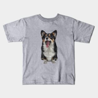 Drawing Dog Welsh Corgi black Kids T-Shirt